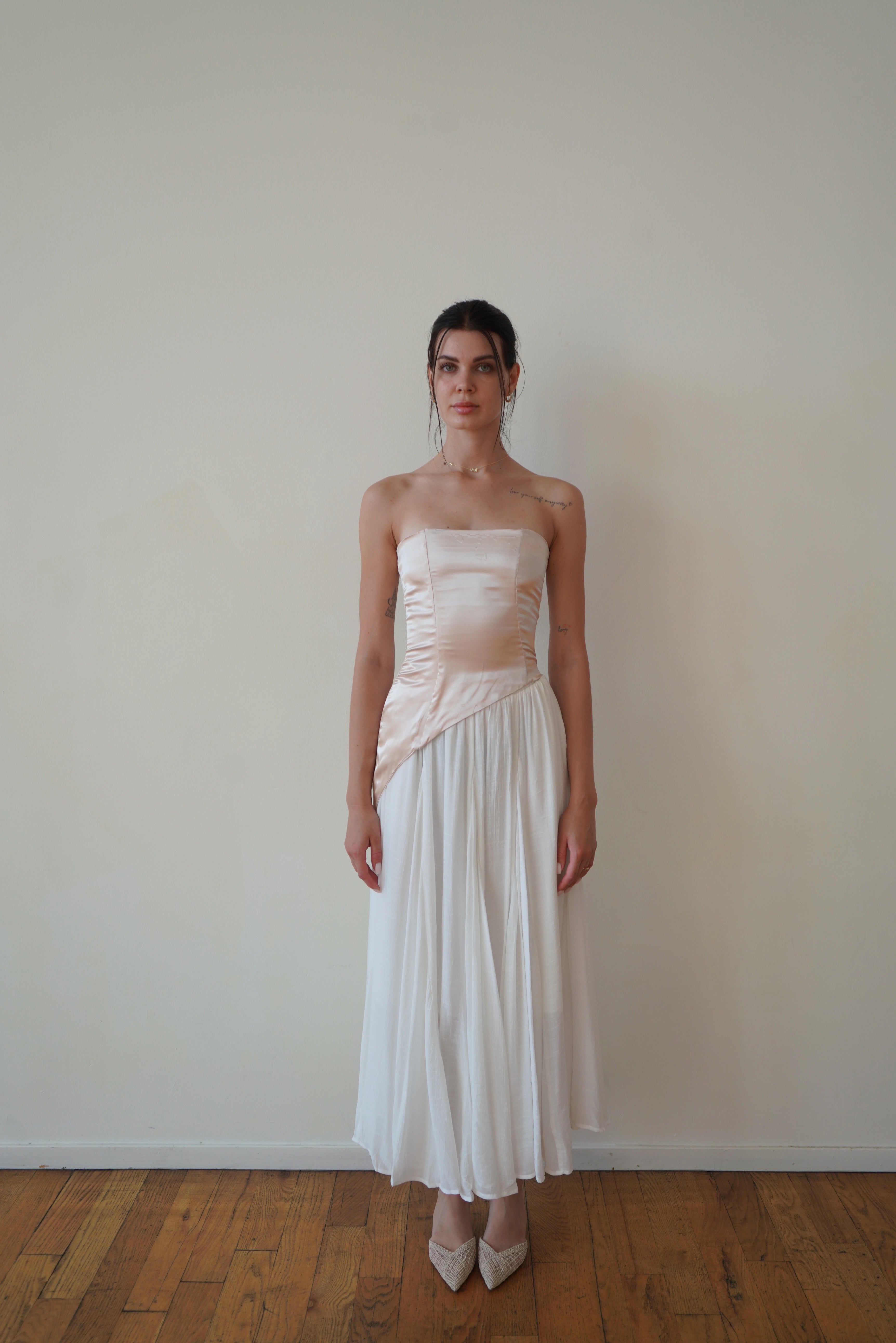 Cotton Linen Mini Skirt- Ivory