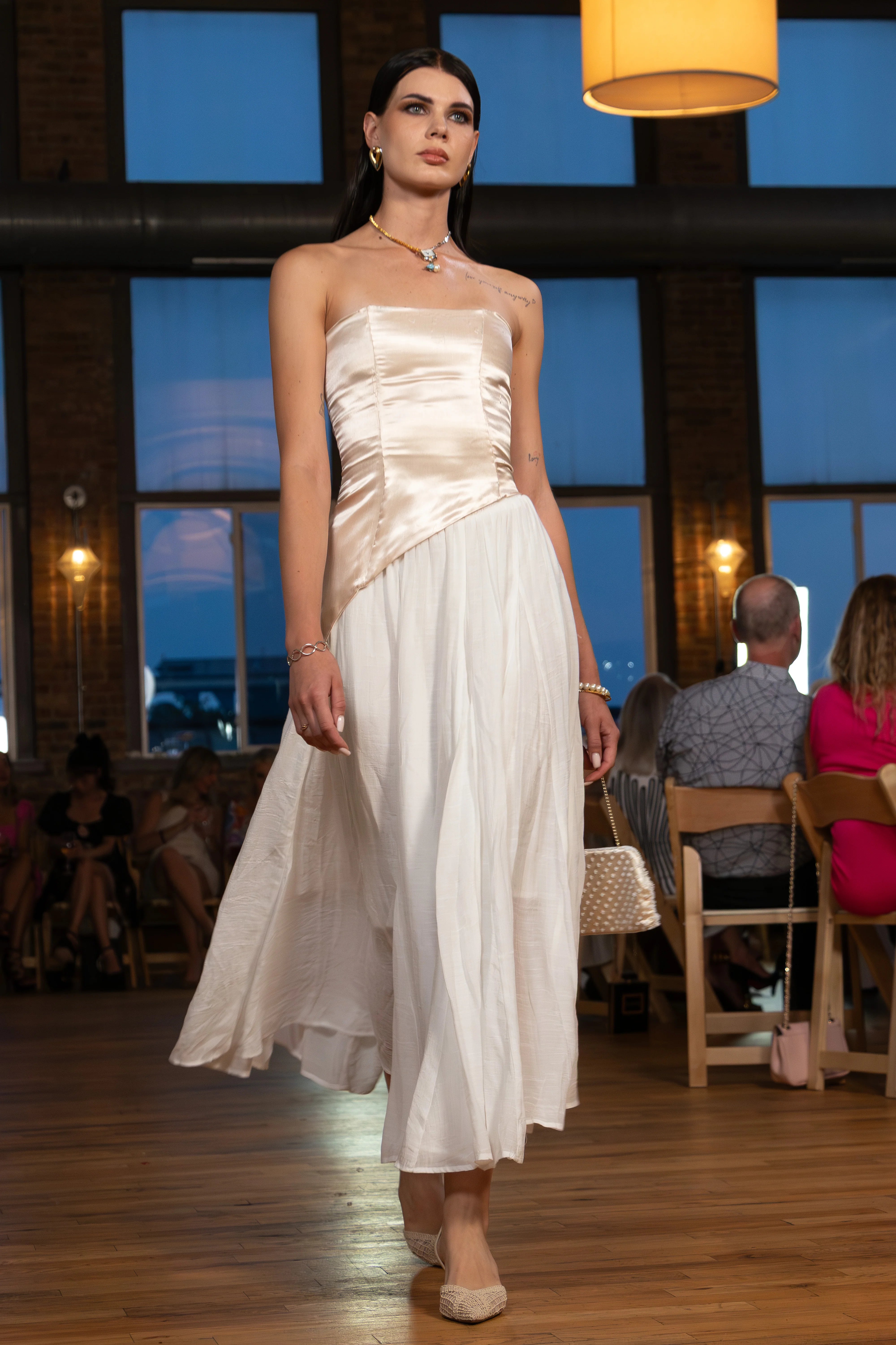 Cotton Linen Mini Skirt- Ivory