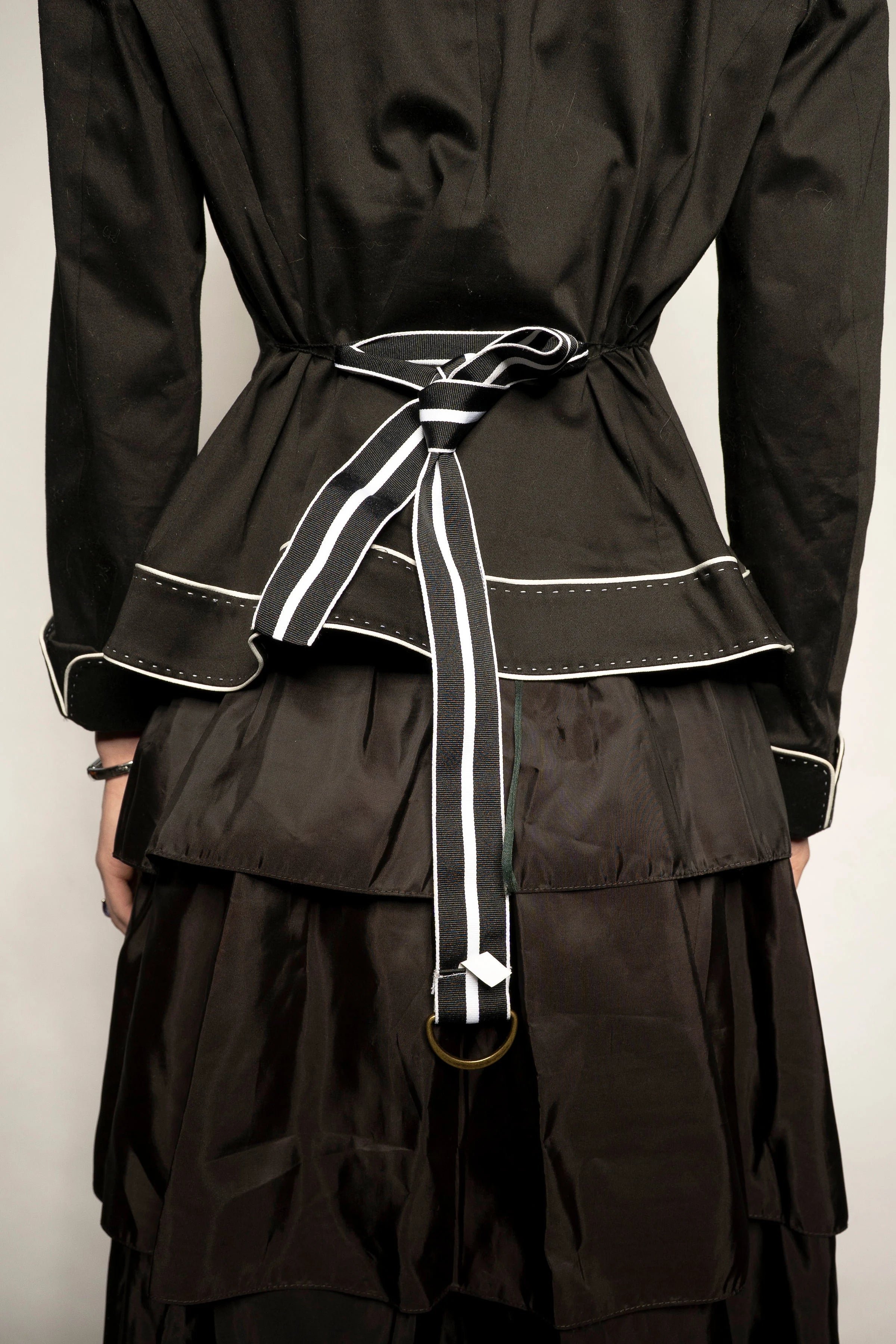 AK Anne Klein Contrast-Piped Jacket