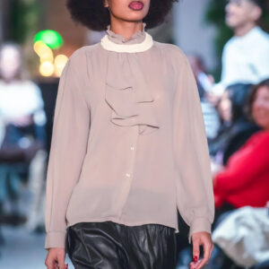 Silk Blouse with Tie-Over Account
