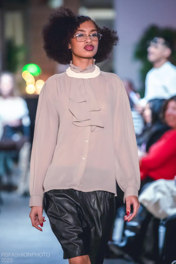 Silk Blouse with Tie-Over Account