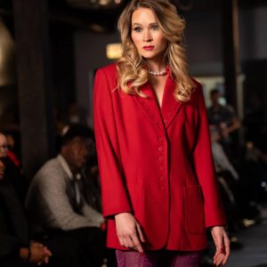 Cherry Wool Blazer